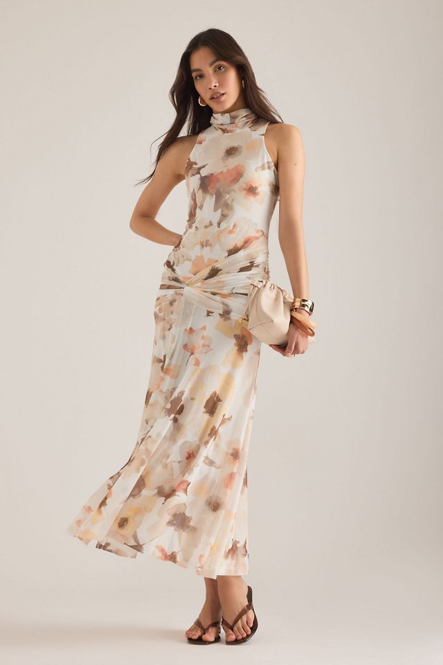 Robe midi en maille à col haut Leanna Bardot #2