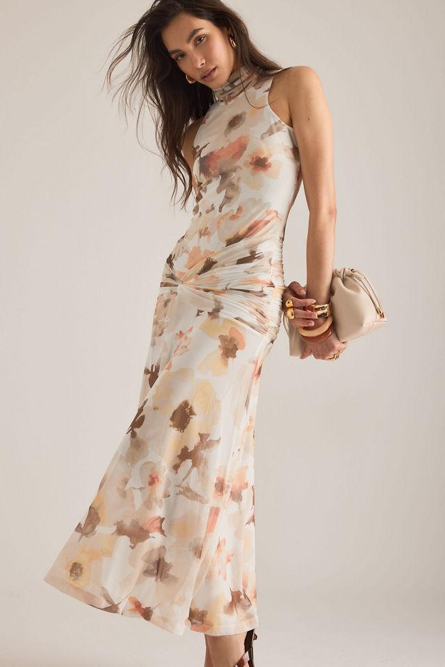 Robe midi en maille à col haut Leanna Bardot #5