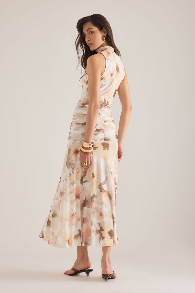 Robe midi en maille à col haut Leanna Bardot #1