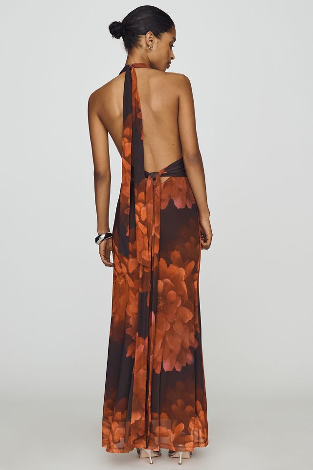 Bardot Elera Mesh Halter Maxi Dress #2
