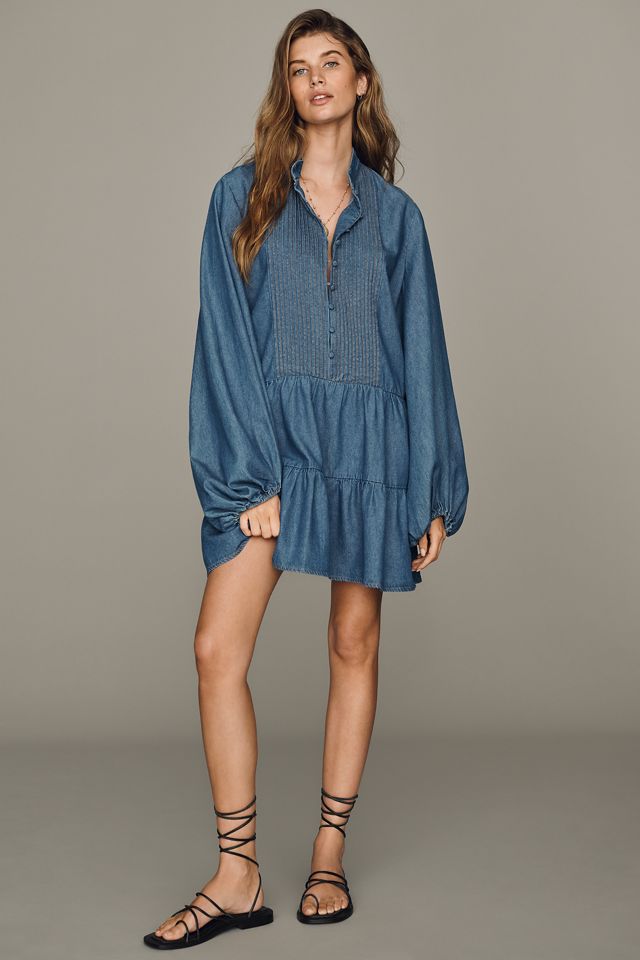 Bardot 100% Cotton Antonia Chambray Mini Dress #2