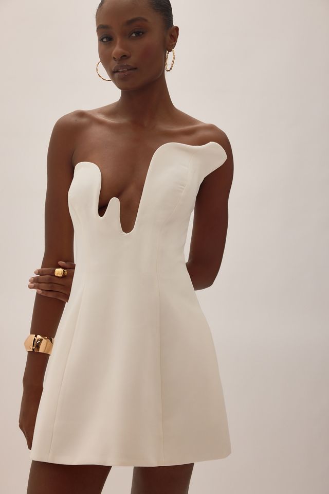 Robe mini bustier à décolleté plongeant Rosalyn Bardot #1