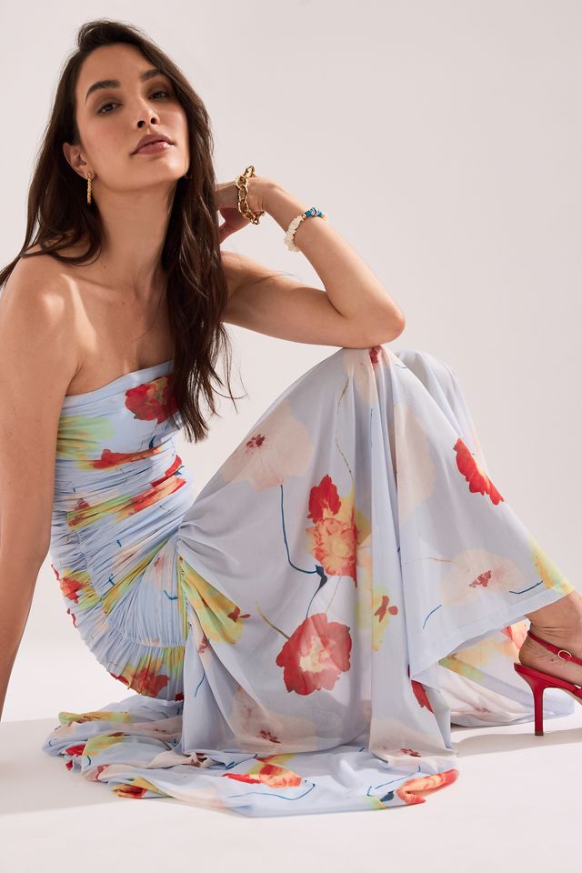 Bardot Solana Strapless Drop-Waist Mesh Maxi Dress #2