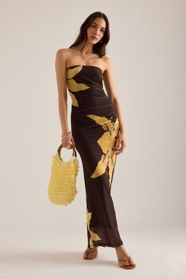 black linen dress maxi Bua Linen Maxi dress - Black