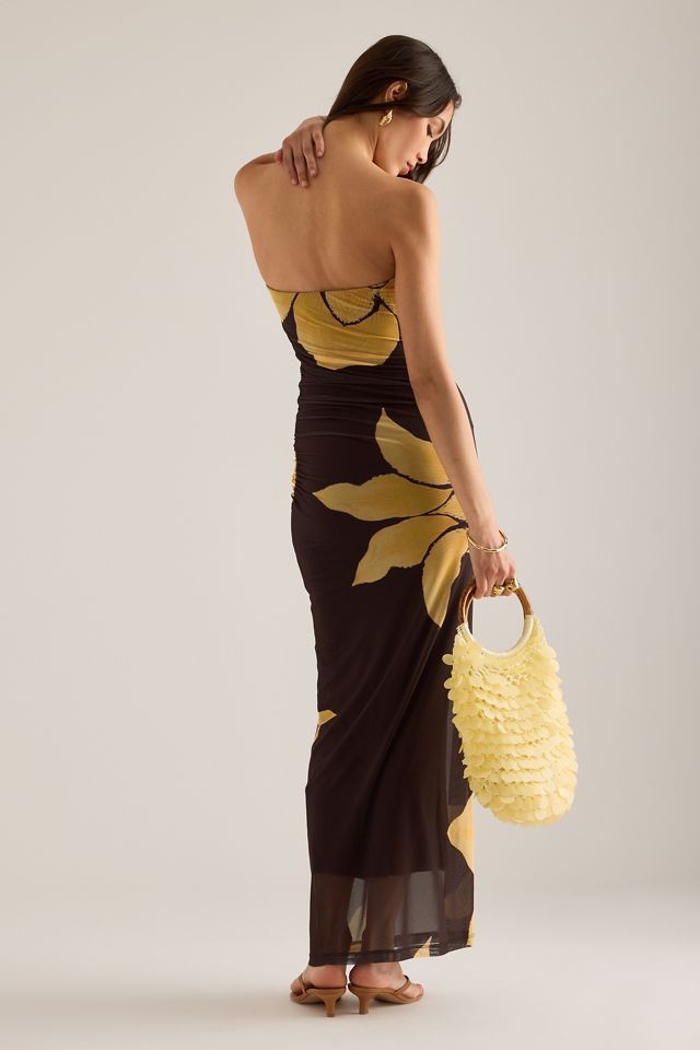 Bardot Ciera Floral Bandeau Mesh Maxi Dress #5