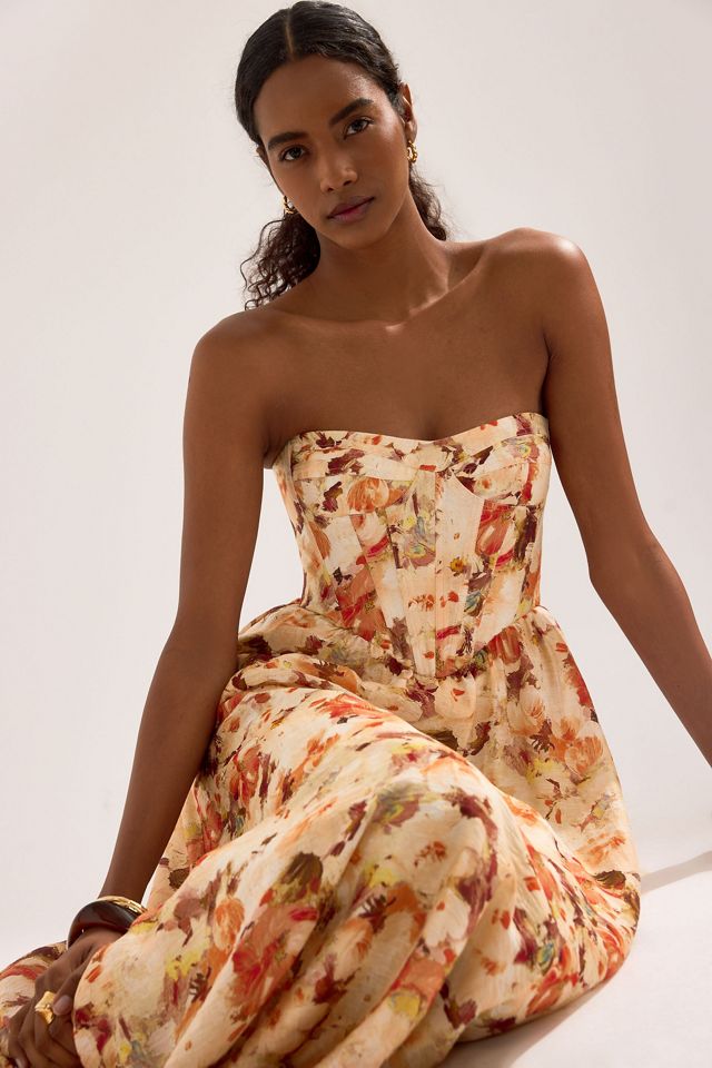 Bardot Lola Strapless Corset Midi Dress #2