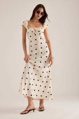 damson madder x anthropologie raphaela shirred maxi dress Damson Madder Raphaela Shirred Midi Dress