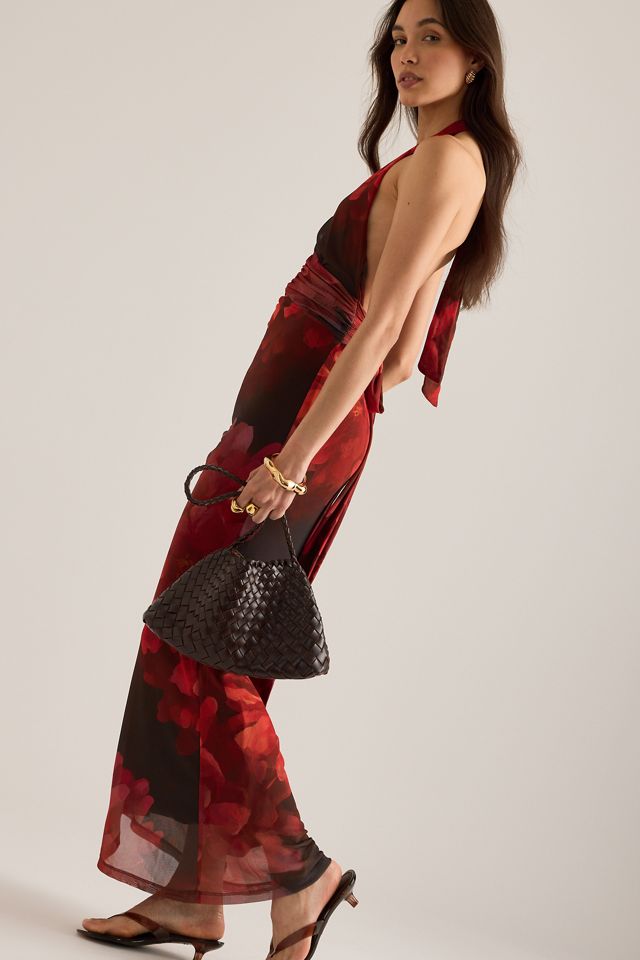 Bardot Elera Printed Halter Mesh Maxi Dress #3