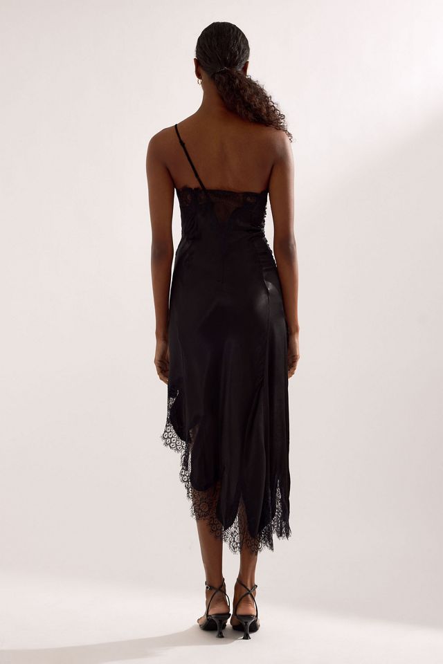 Vestido Midi Asimétrico con Ribete de Encaje Rayner de Bardot #5