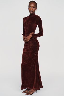 Bardot Alonza Velvet Cutout Maxi Dress