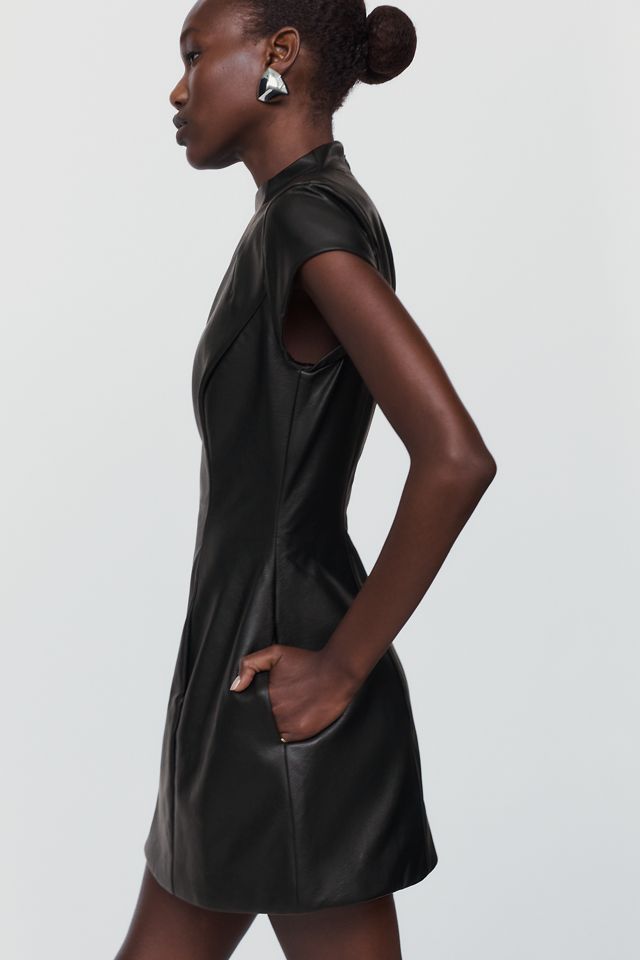 Bardot Delphie Faux Leather Mini Dress #3
