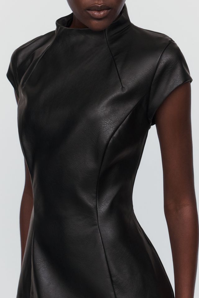 Bardot Delphie Faux Leather Mini Dress #4