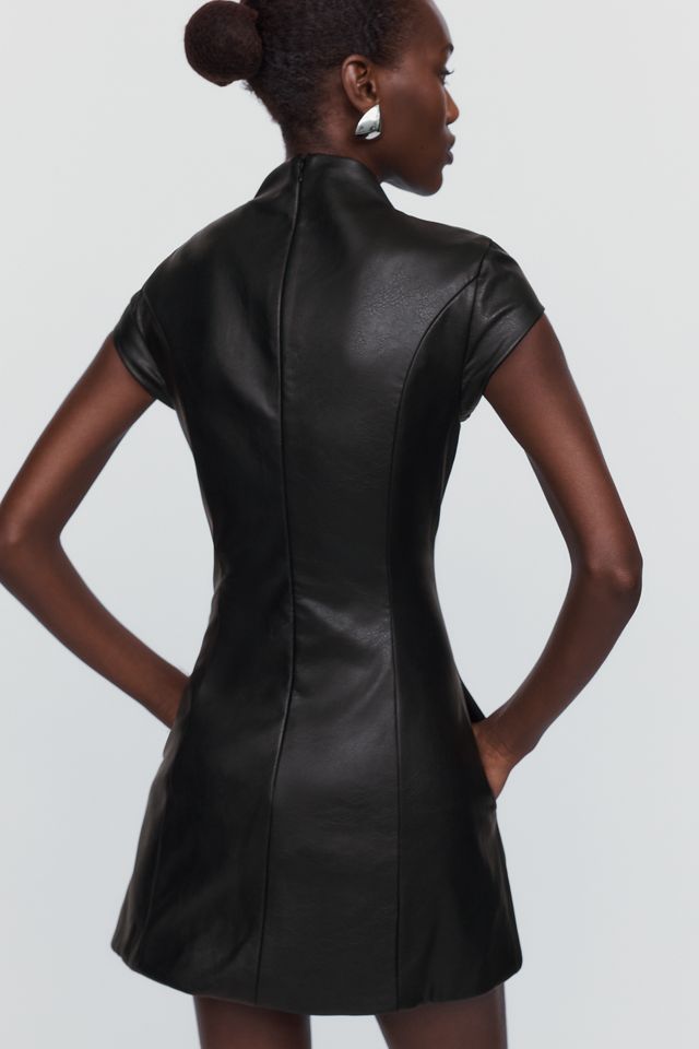 Bardot Delphie Faux Leather Mini Dress #5