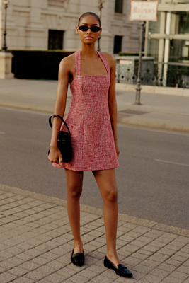 Bardot Nevelle Halter Mini Dress by Anthropologie
