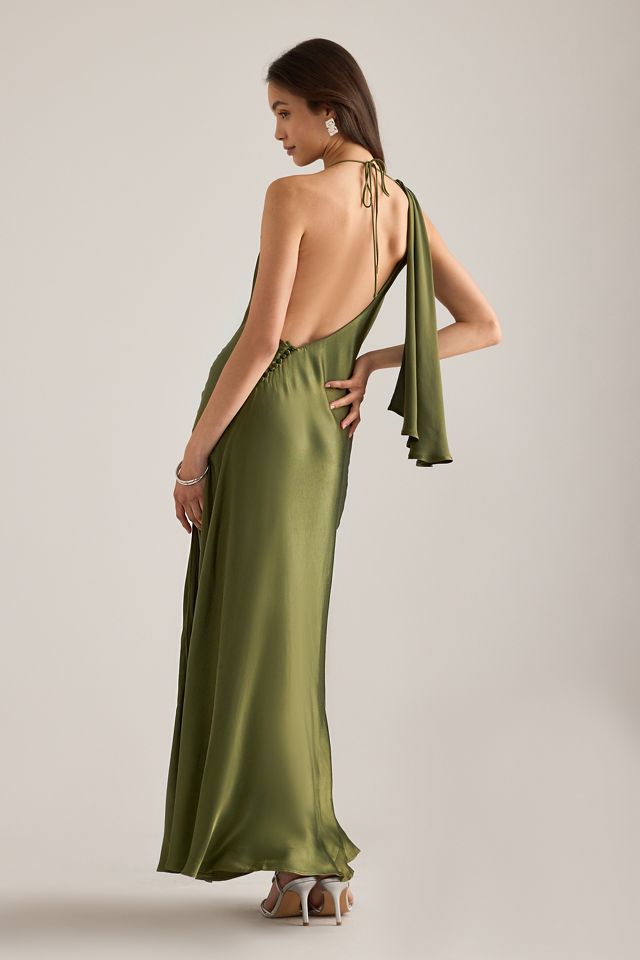 Bardot Anastasia Draped Satin Maxi Dress #2