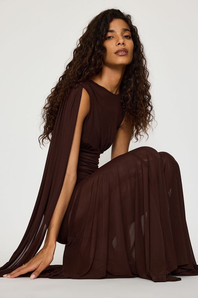 Bardot Alverie Draped Mesh Maxi Dress #2