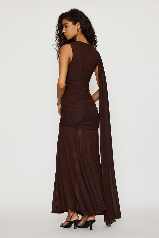 Bardot Alverie Draped Mesh Maxi Dress #5
