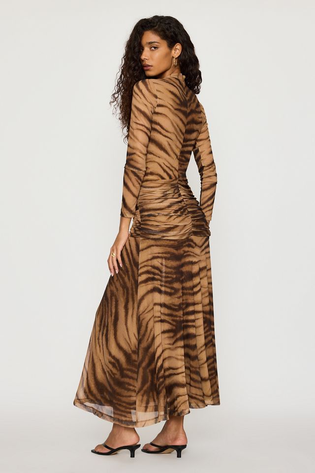 Bardot Lea Printed Mesh Maxi Dress #5