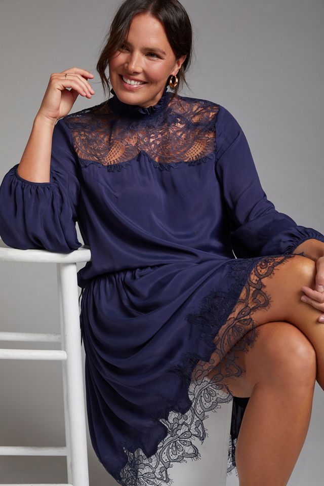 Magali Pascal Silky Lace Mini Dress