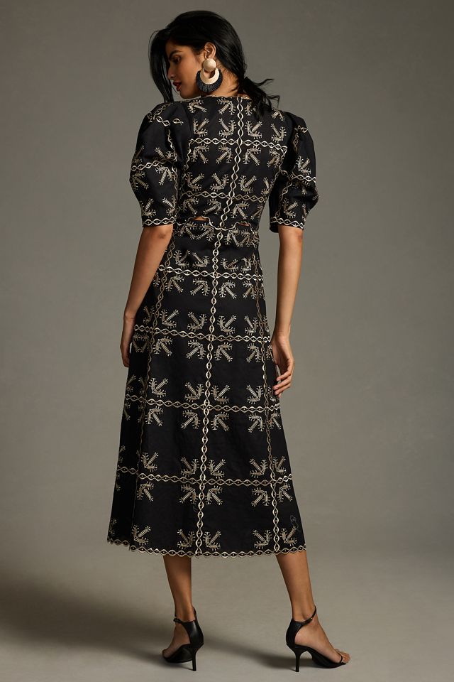 Magali Pascal Nanette Embroidered Cutout Dress #1