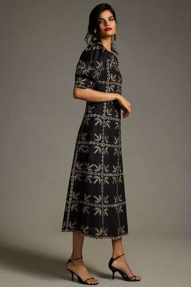 Magali Pascal Nanette Embroidered Cutout Dress #3