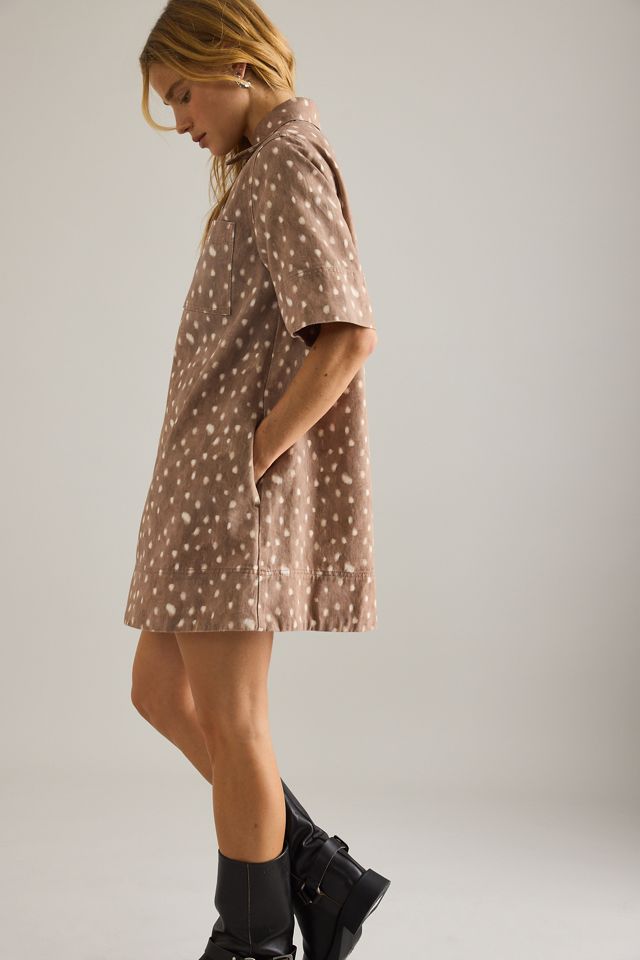 Vestido Mini de Mezclilla con Estampado de Ciervo By Anthropologie #5