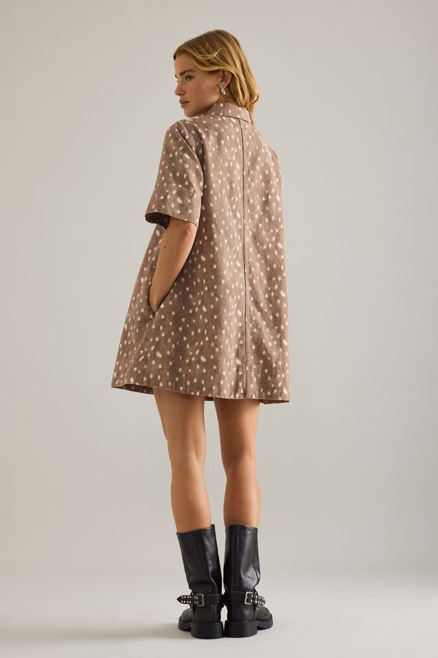 Vestido Mini de Mezclilla con Estampado de Ciervo By Anthropologie #1