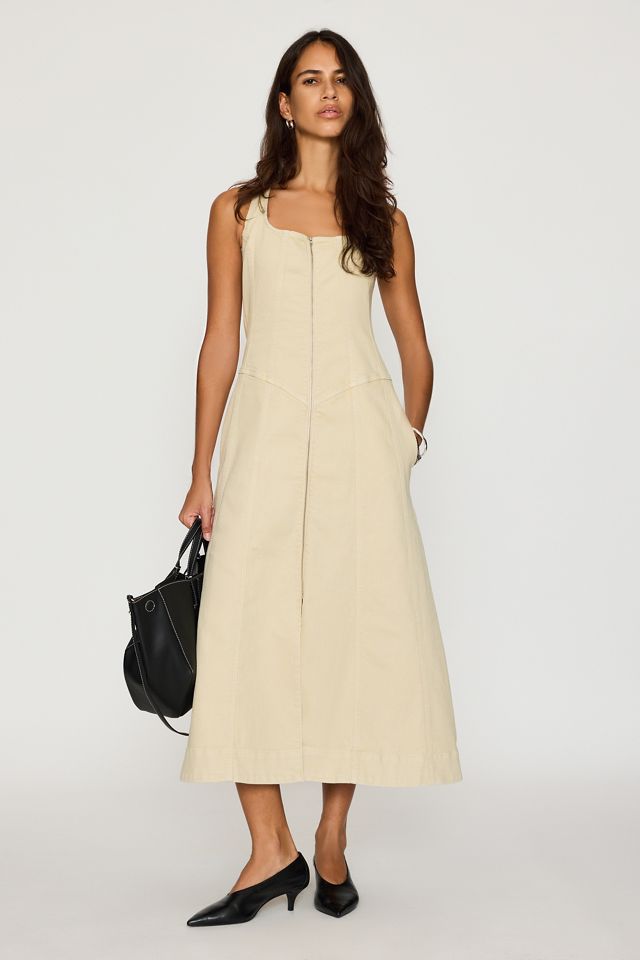 Pilcro Denim Zip-Front Midi Dress #3