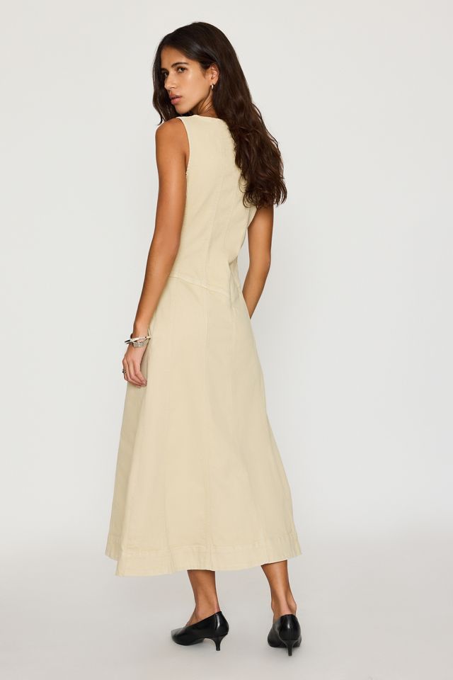 Pilcro Denim Zip-Front Midi Dress #4