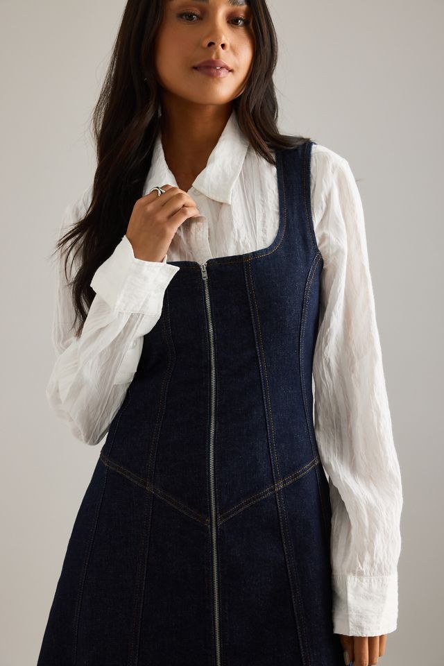 Robe mi-longue en denim zippée Pilcro #3