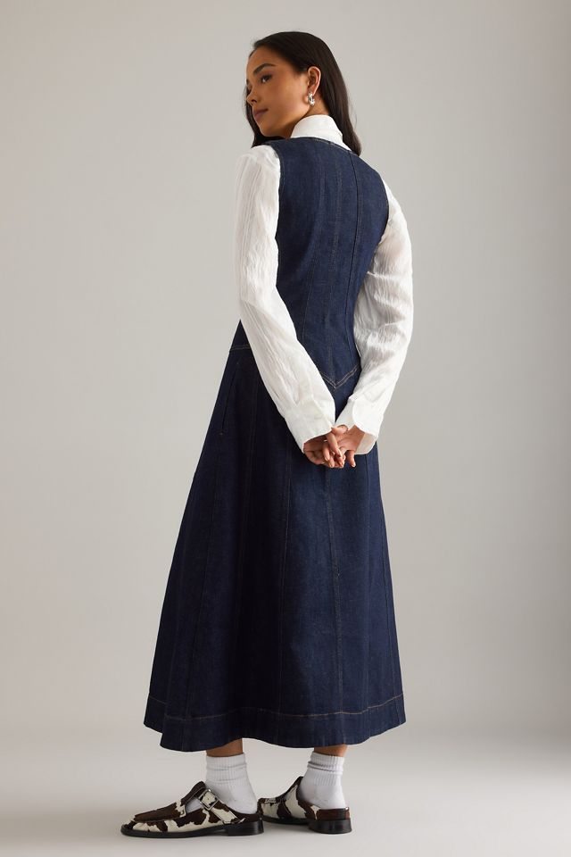 Robe mi-longue en denim zippée Pilcro #1