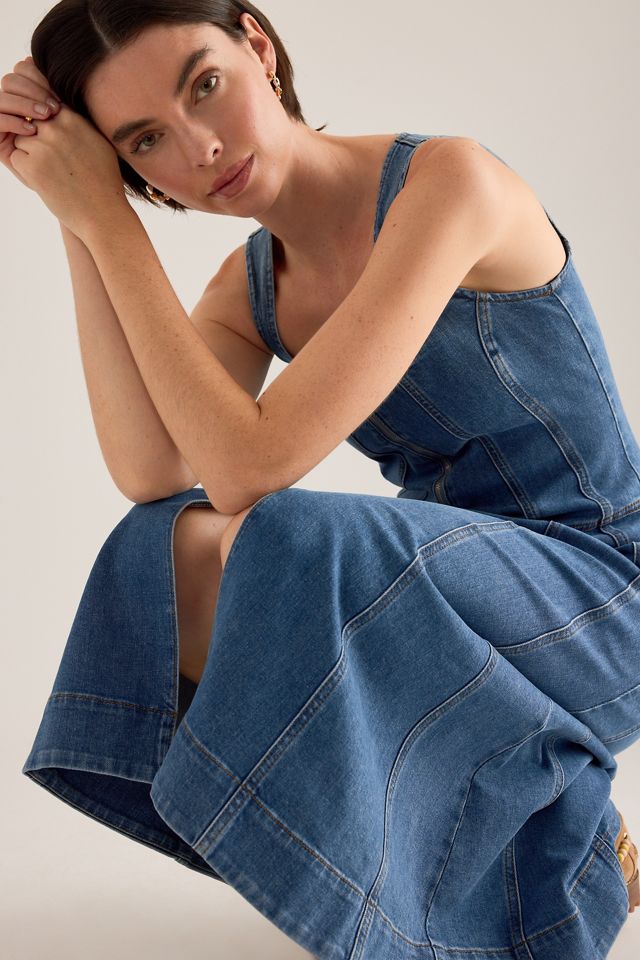 Pilcro Denim Zip-Front Midi Dress #2