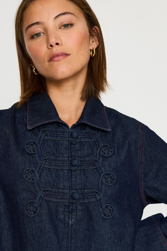 By Anthropologie Minikleid aus 100% Baumwoll-Denim mit Froschknöpfen #2