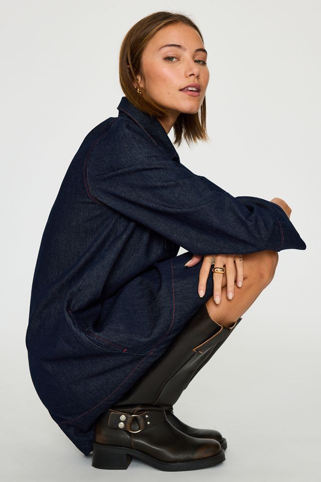By Anthropologie Minikleid aus 100% Baumwoll-Denim mit Froschknöpfen #3
