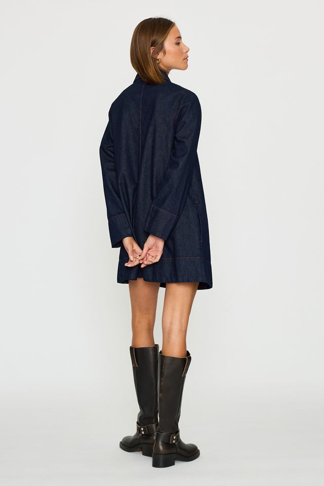 By Anthropologie Minikleid aus 100% Baumwoll-Denim mit Froschknöpfen #5