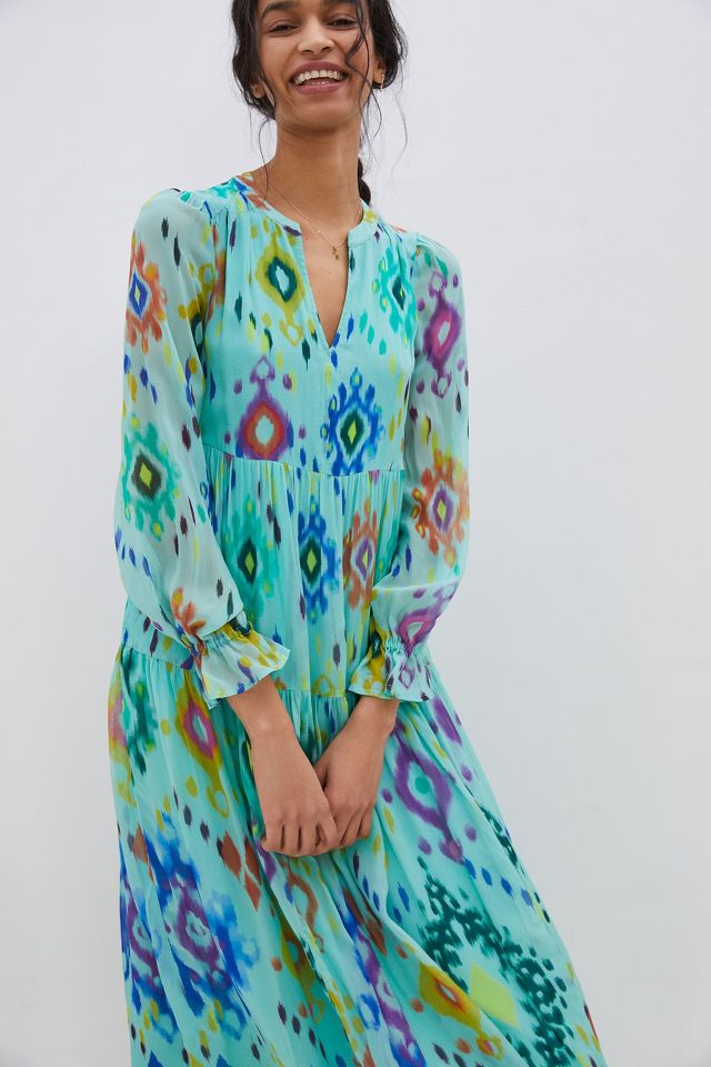 Norah Ikat Print Maxi Dress | Anthropologie UK