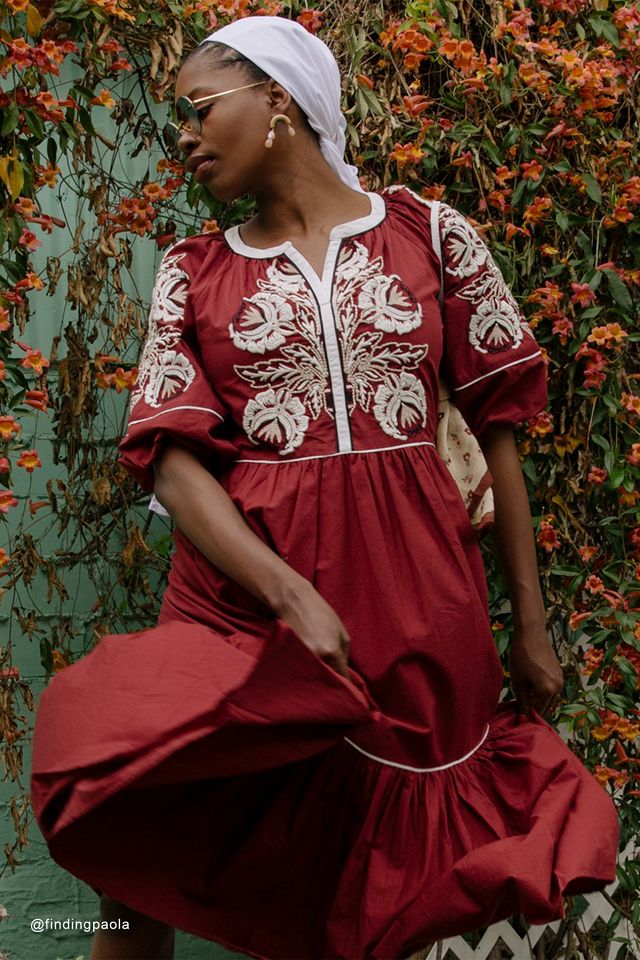 Anthropologie hot sale burgundy dress