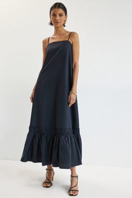 maeve flounced halter maxi dress 2406294