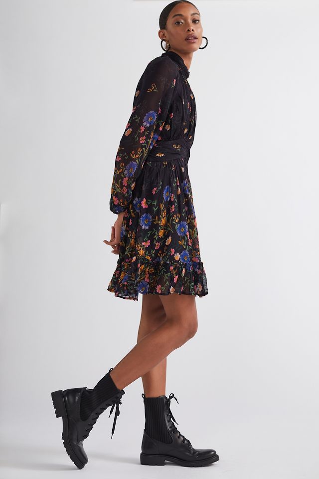 Anthropologie Floral Mini Dress - Dresses