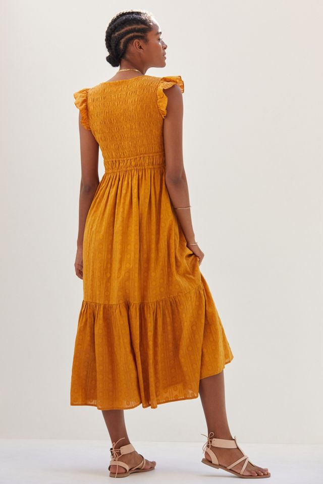 Peregrine Cotton V-Neck Midi Dress #3