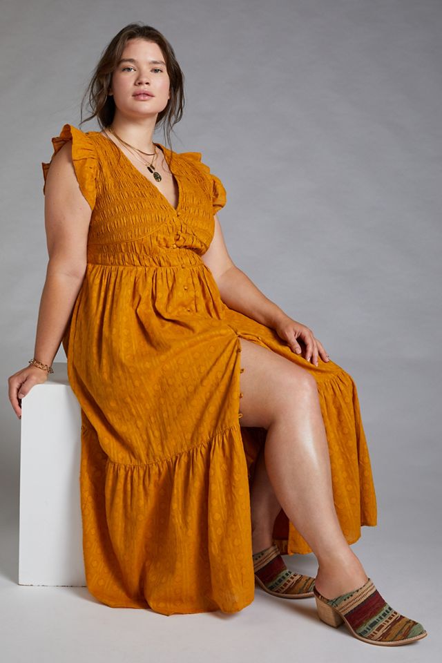 Peregrine Cotton V-Neck Midi Dress #5