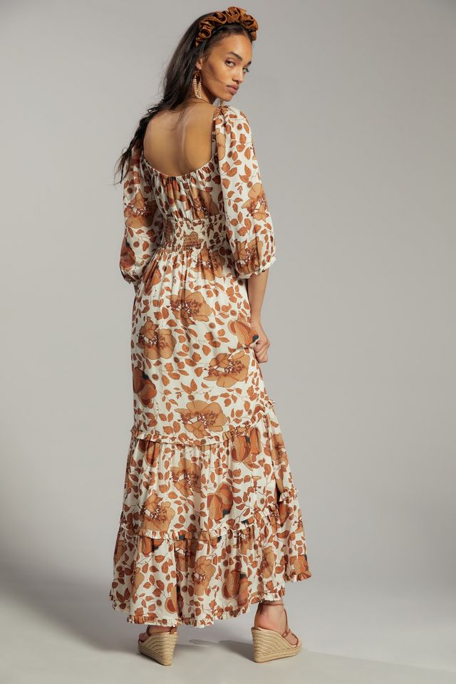 Anthropologie floral outlet maxi dress