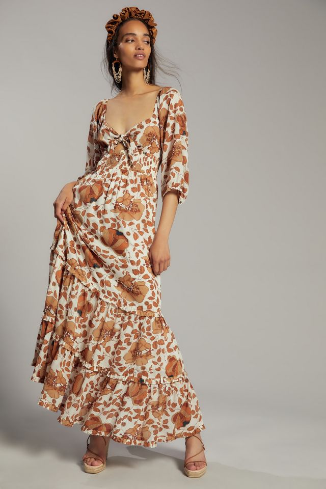 Neutral shop floral dress