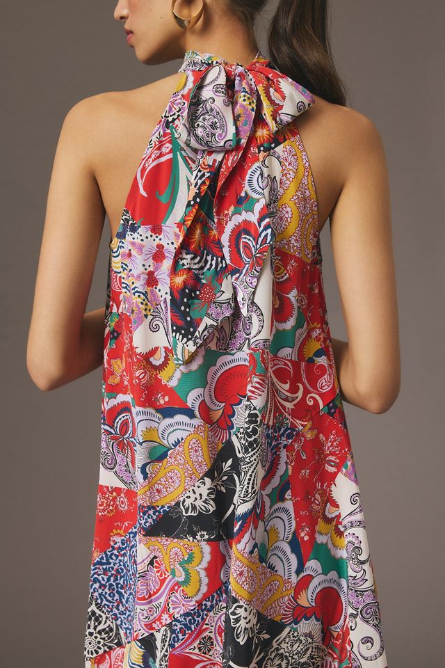 By Anthropologie Silk Halter Midi Dress #3