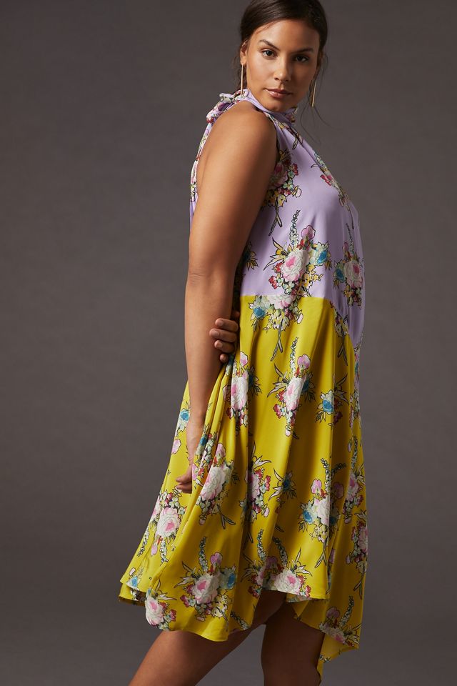 By Anthropologie Victoria Poveda Silk Halter Midi Dress #2