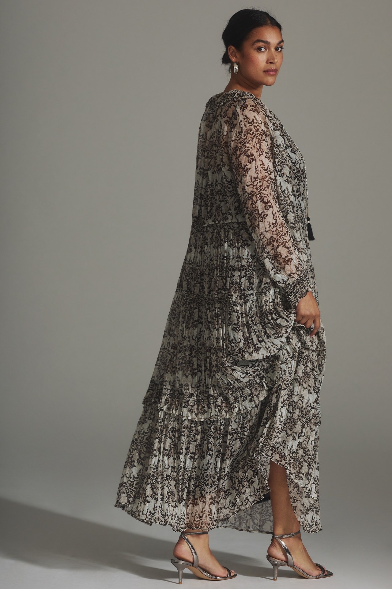 Marais Printed Chiffon Maxi Dress