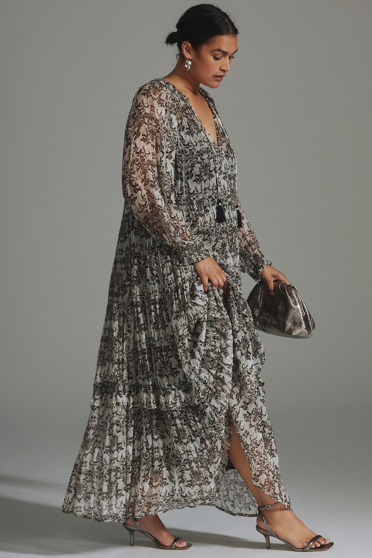 Marais Printed Chiffon Maxi Dress