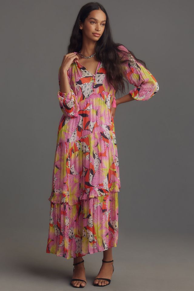 Make beautiful printed chiffon long dresses using our fabric