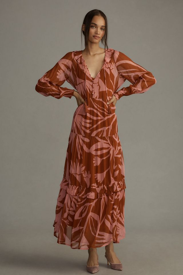 The Marais Printed Chiffon Maxi Dress #1