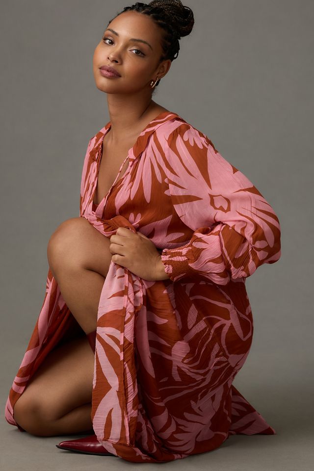 The Marais Printed Chiffon Maxi Dress #7